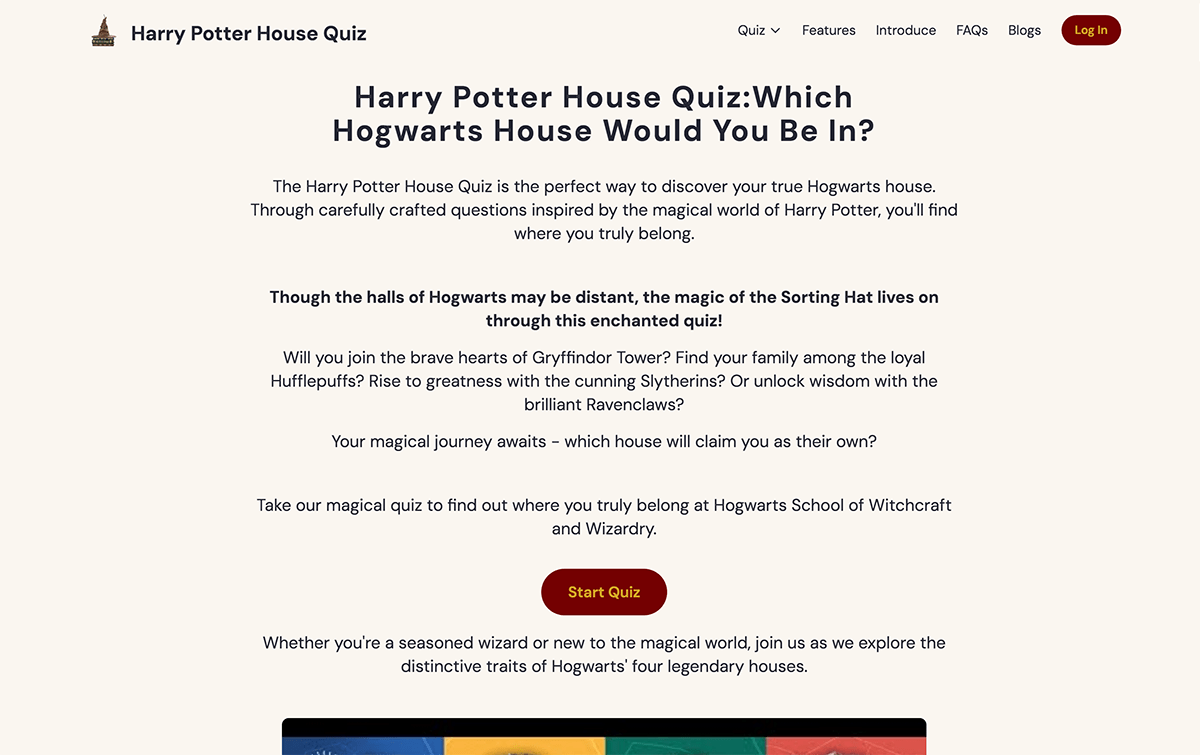 Harry Potter House Quiz