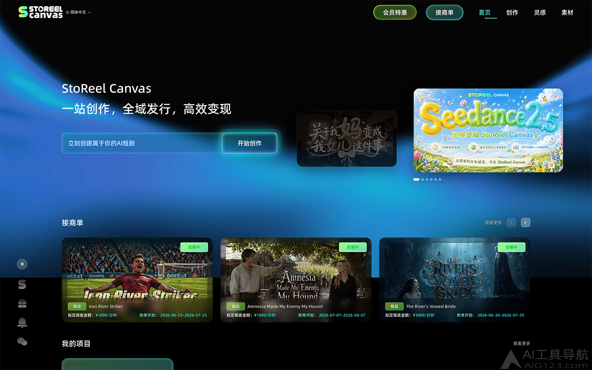 StoReel Canvas 官网截图 StoReel Canvas